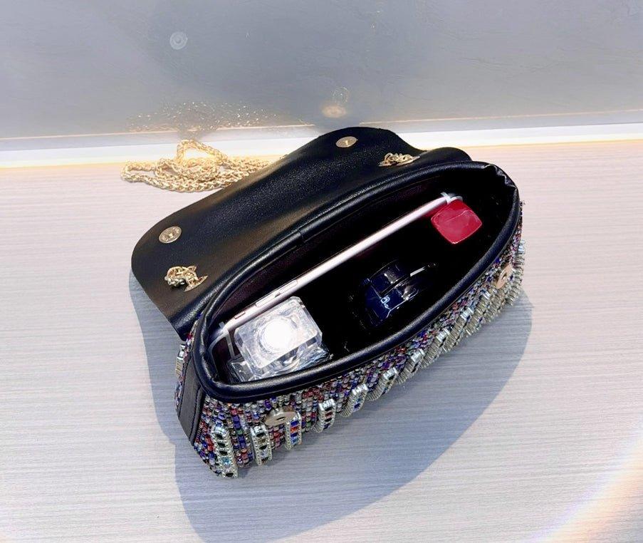 Mariam's Collection Mariam's Collection MAC148 Diamond Chain Evening Bag — detail shot 8
