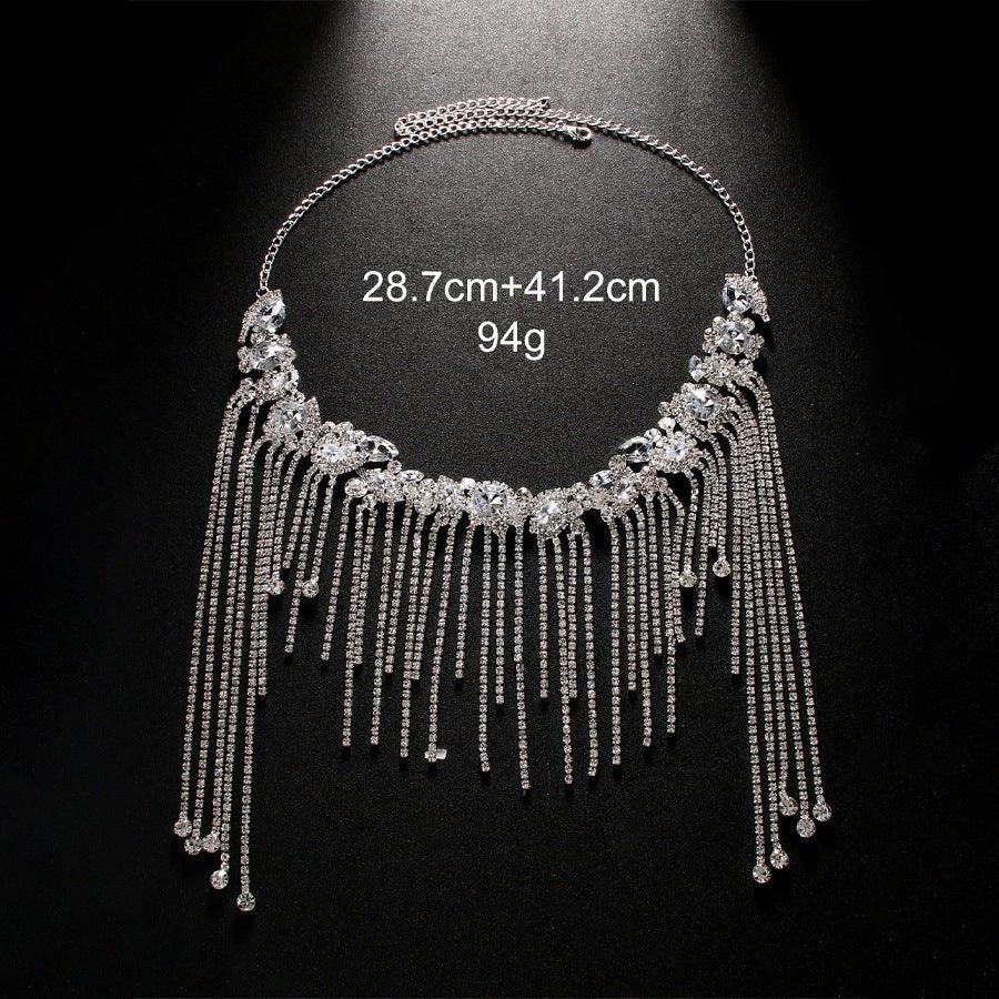 Mariam's Collection Mariam's Collection MAC152 Rhinestone Fringe Diamond Hair Accessories — construction detail