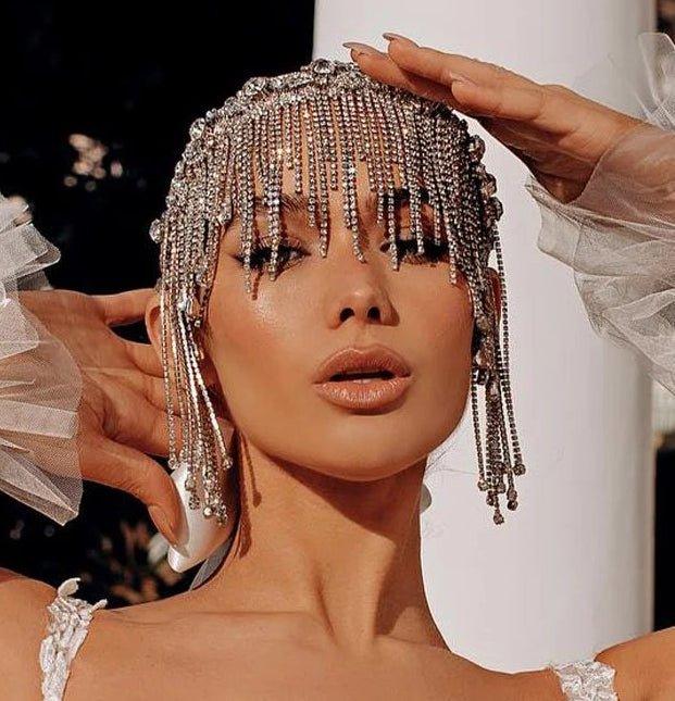 Mariam's Collection Mariam's Collection MAC152 Rhinestone Fringe Diamond Hair Accessories — main product shot