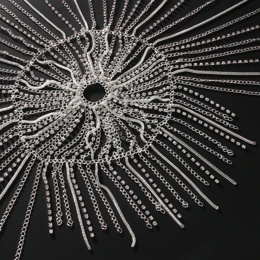 Mariam's Collection Mariam's Collection MAC153 High-end Tassel Rhinestone Hair Chain — lifestyle worn / used context