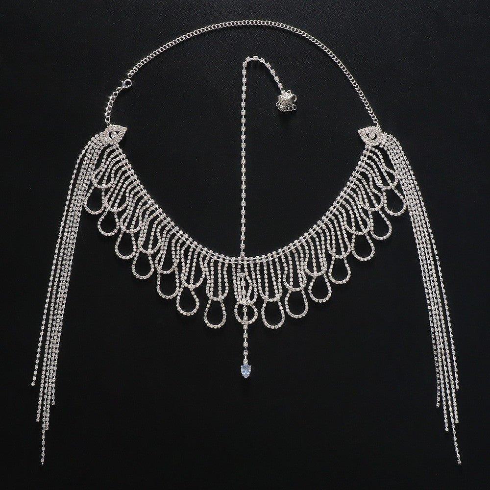 Mariam's Collection MAC155 Fashionable Rhinestone Ttassel Headwear Multi-layered Zircon Hair Chain — product category context