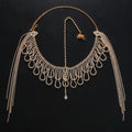 Mariam's Collection MAC155 Fashionable Rhinestone Ttassel Headwear Multi-layered Zircon Hair Chain — Mariam's Collection branding close-up