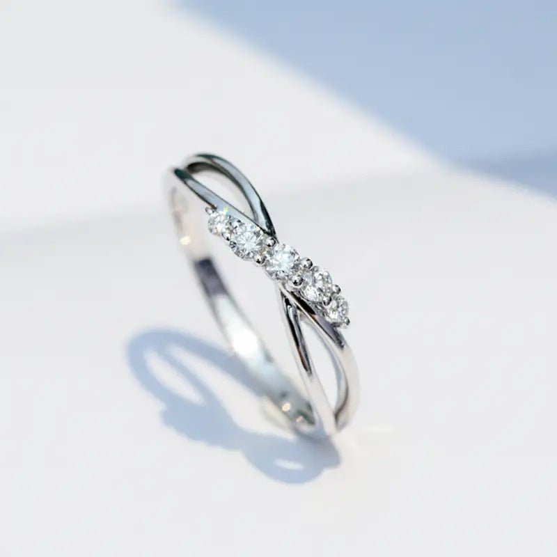Mariam's Collection Mariam's Collection MAC162 Simple Micropaved Cross Hollow Ring — product category context