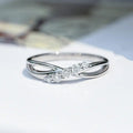 Mariam's Collection Mariam's Collection MAC162 Simple Micropaved Cross Hollow Ring — main product shot