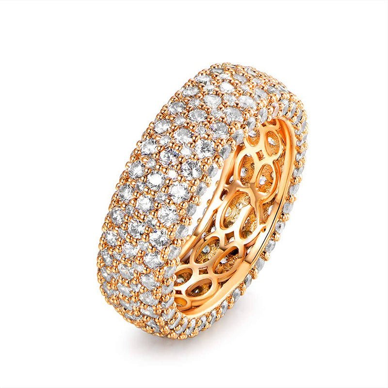 Mariam's Collection MAC164 Multi-Layered High-End Super Sparkling Full Diamond Ring — detail shot 7