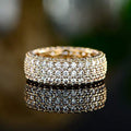 Mariam's Collection MAC164 Multi-Layered High-End Super Sparkling Full Diamond Ring — construction detail