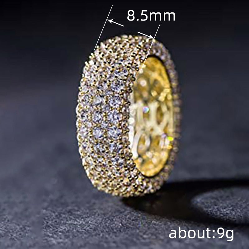Mariam's Collection MAC164 Multi-Layered High-End Super Sparkling Full Diamond Ring — product category context