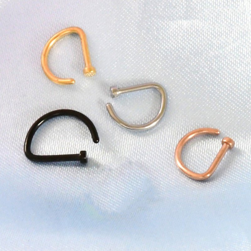 Mariam's Collection MAC167 D-Type Nose Ring — construction detail