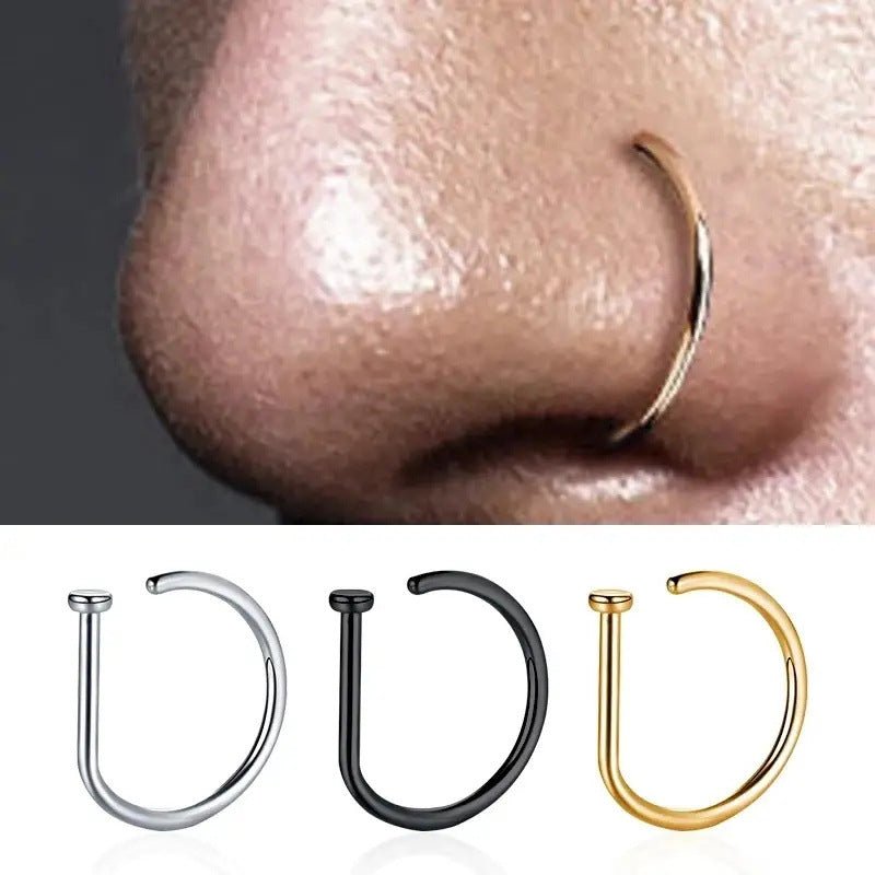 Mariam's Collection MAC167 D-Type Nose Ring — main product shot