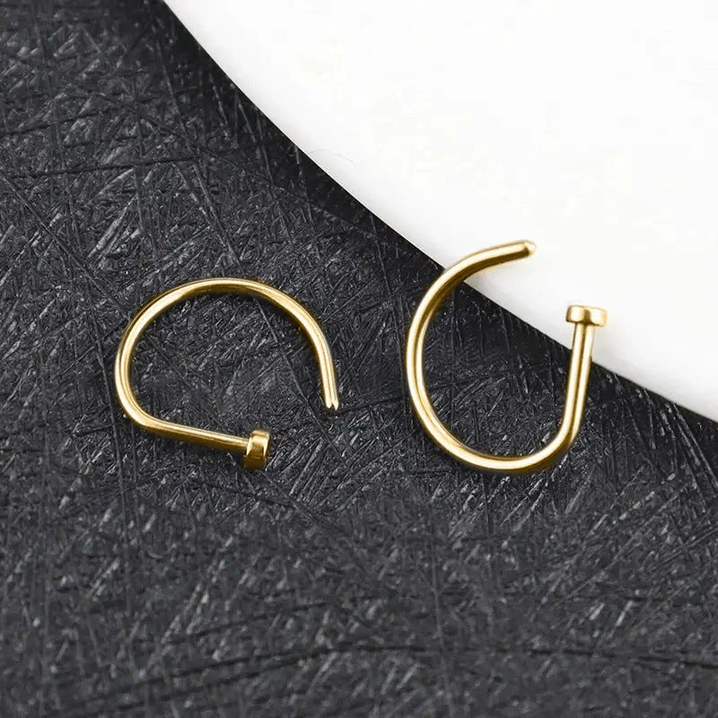 Mariam's Collection MAC167 D-Type Nose Ring — lifestyle worn / used context