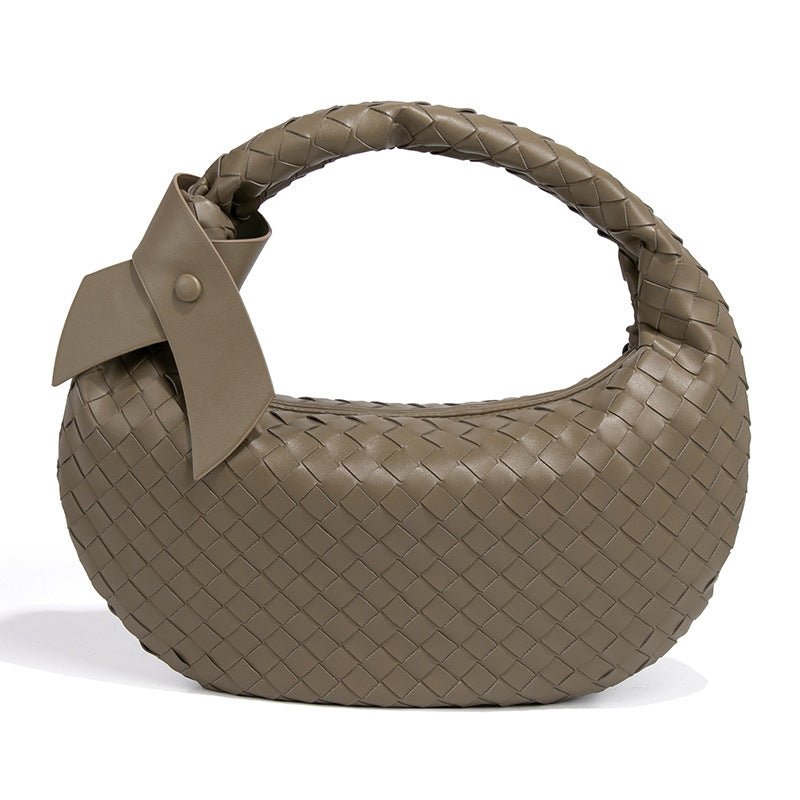Mariam's Collection MAC168 Simple And Sstylish Woven Leather Handbag(No bow) — alternative angle