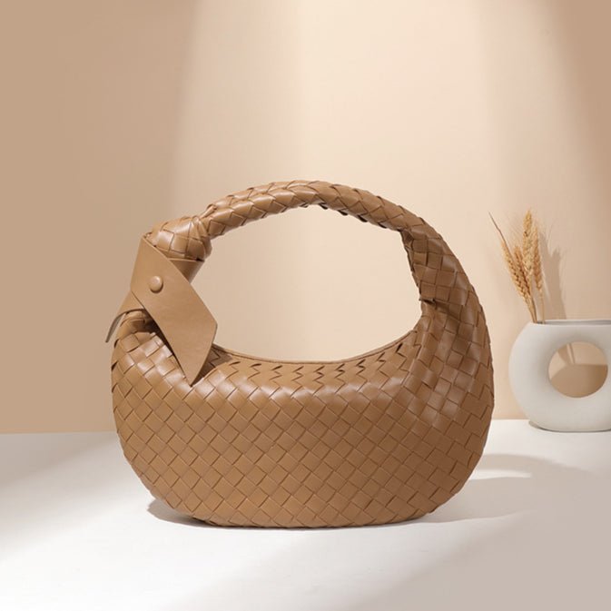 Mariam's Collection MAC168 Simple And Sstylish Woven Leather Handbag(No bow) — main product shot