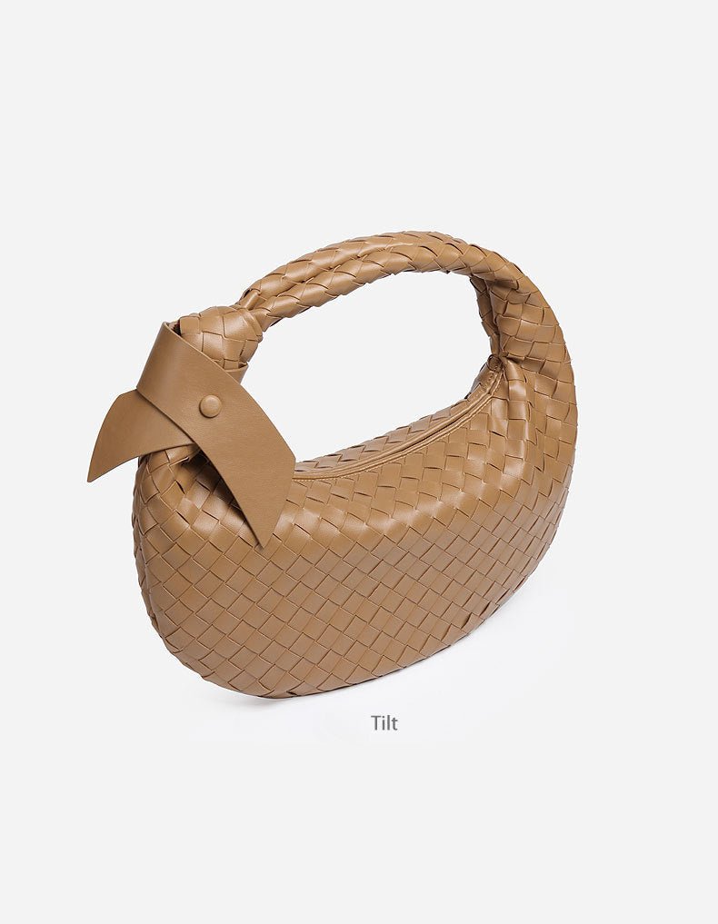Mariam's Collection MAC168 Simple And Sstylish Woven Leather Handbag(No bow) — detail shot 10