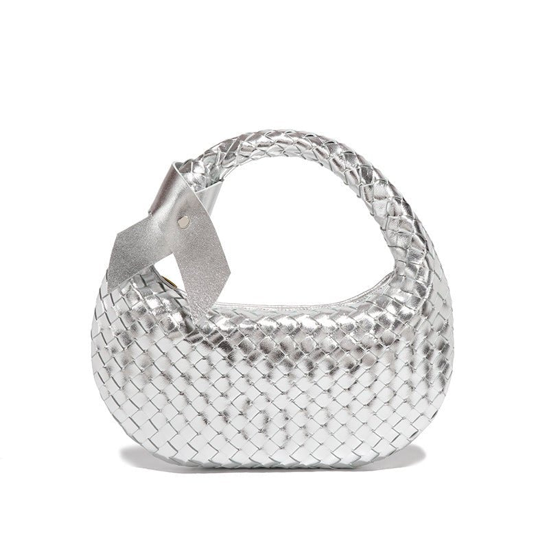 Mariam's Collection MAC168 Simple And Sstylish Woven Leather Handbag(No bow) — detail close-up