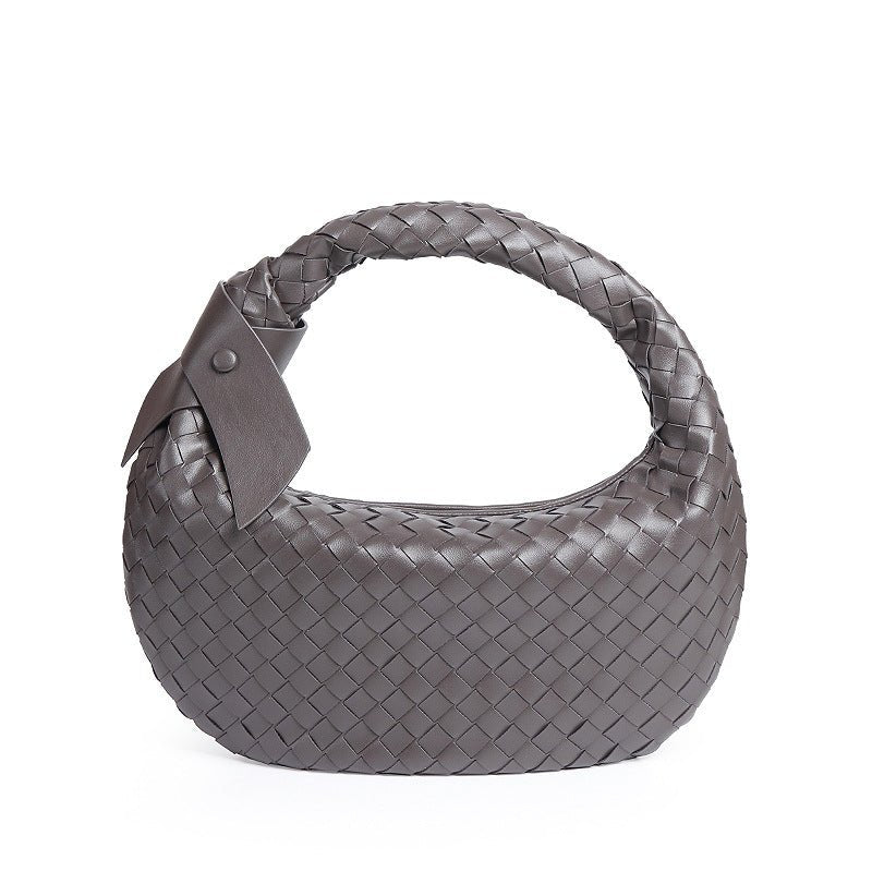 Mariam's Collection MAC168 Simple And Sstylish Woven Leather Handbag(No bow) — product on model