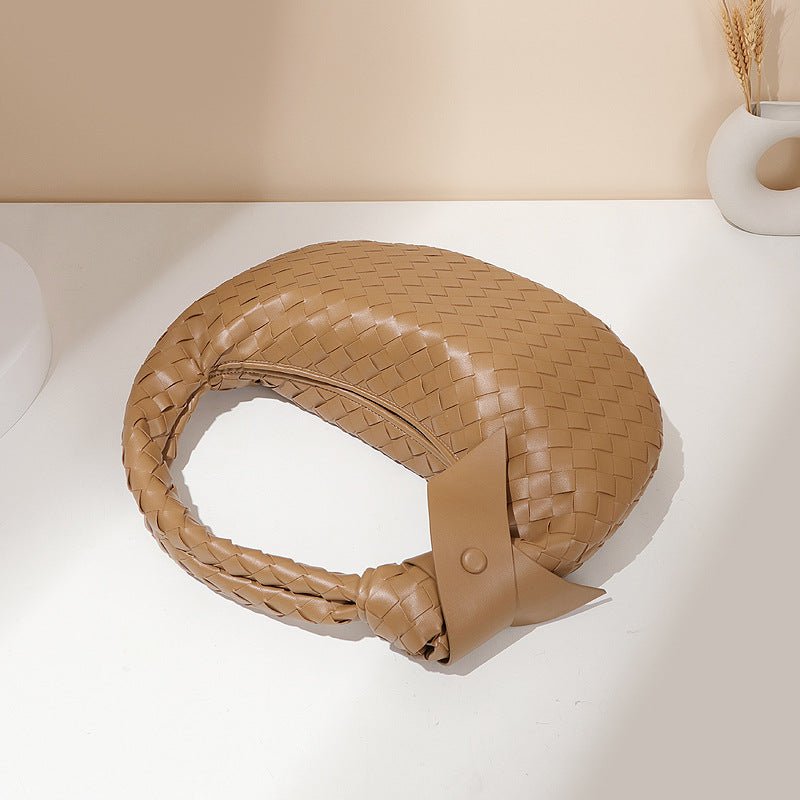 Mariam's Collection MAC168 Simple And Sstylish Woven Leather Handbag(No bow) — construction detail
