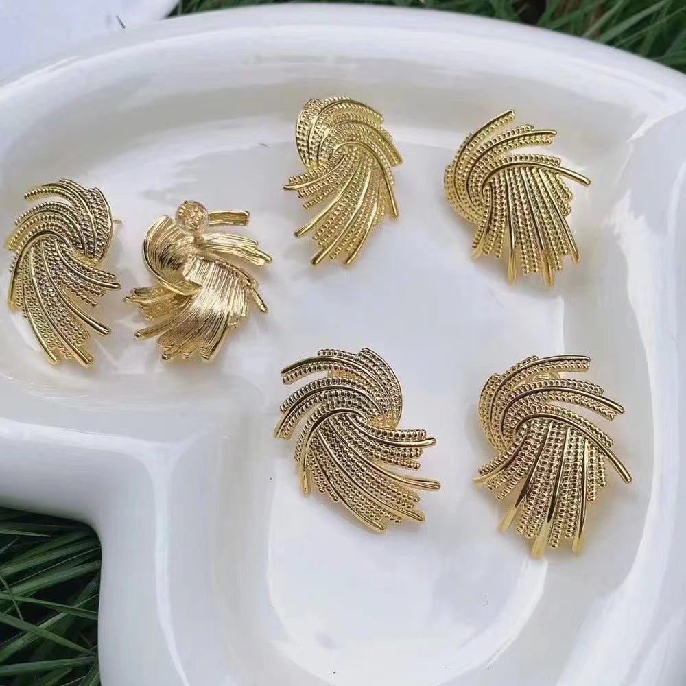 Mariam's Collection MAC171  High-end And Unique Geometric Metal Earrings — lifestyle worn / used context