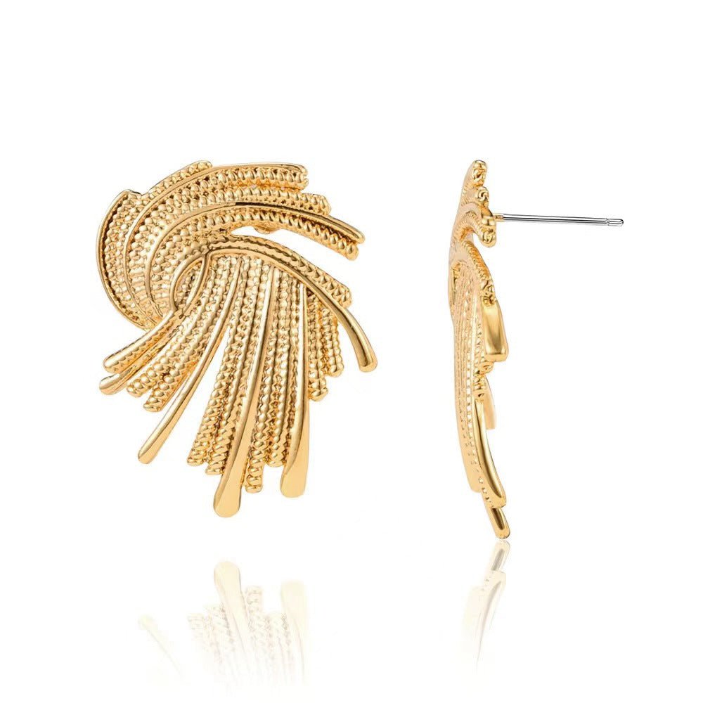 Mariam's Collection MAC171  High-end And Unique Geometric Metal Earrings — construction detail