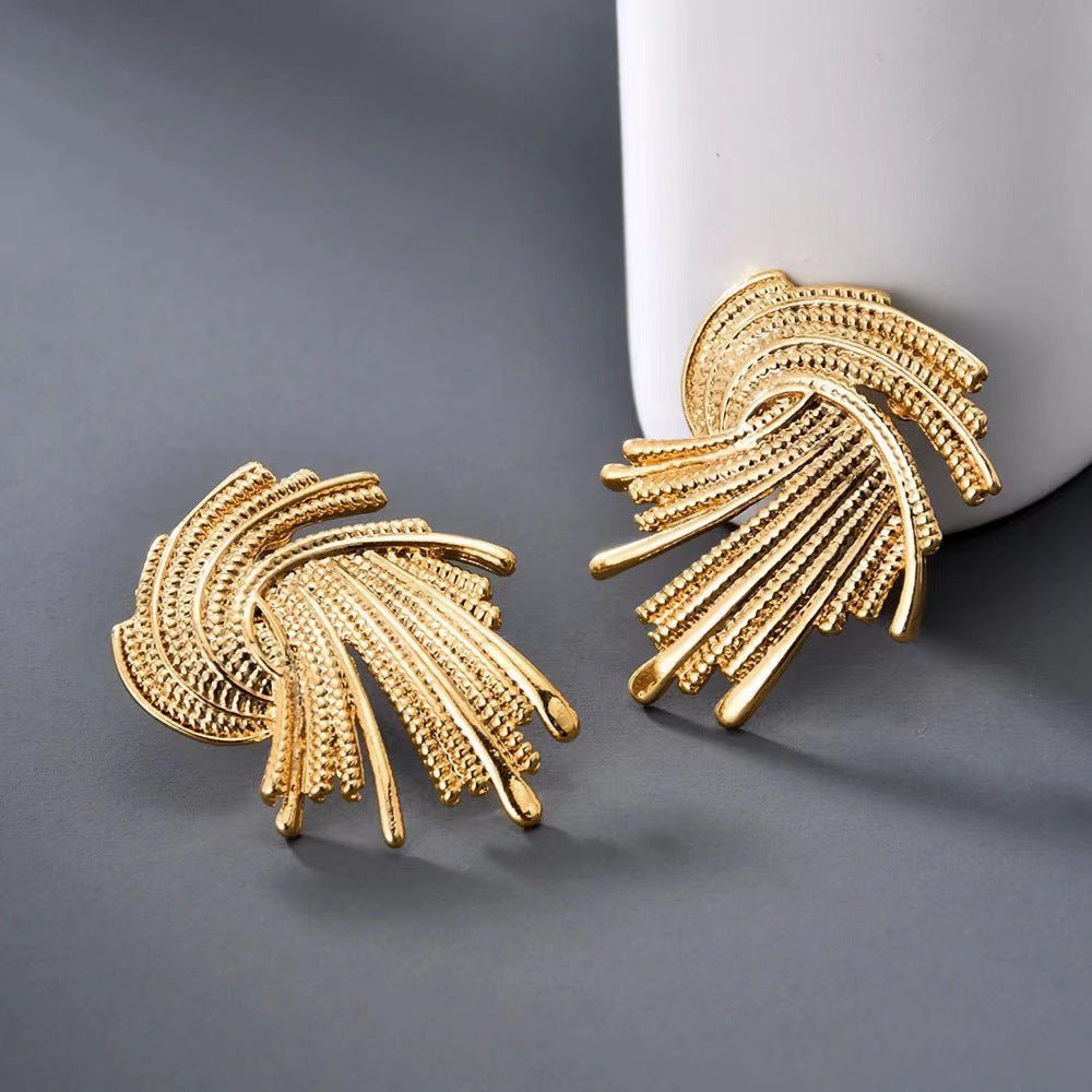 Mariam's Collection MAC171  High-end And Unique Geometric Metal Earrings — main product shot