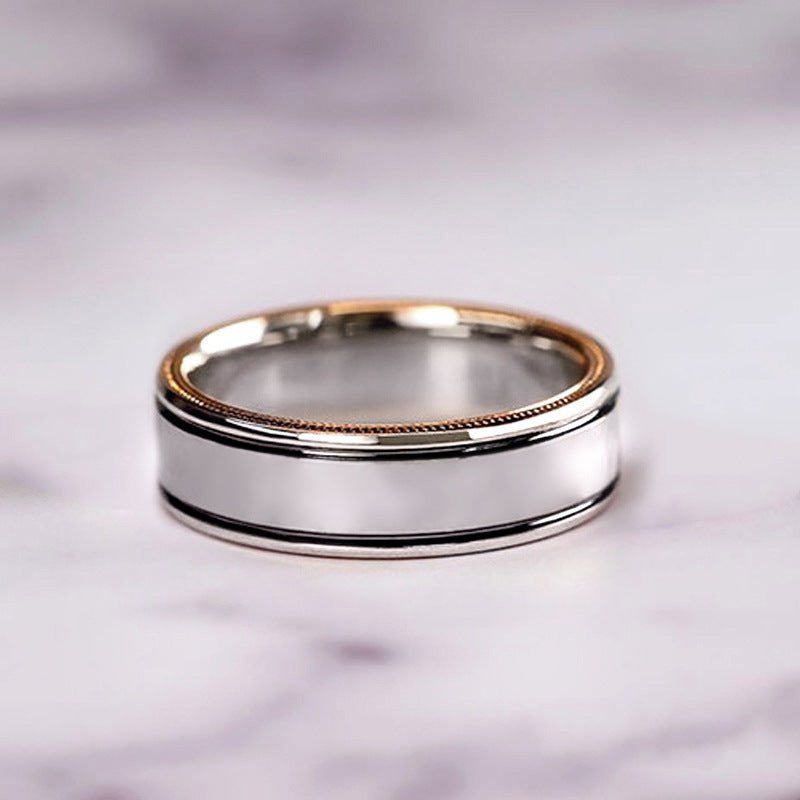 Mariam's Collection MAC175 Rose Gold Sparkling Zircon Luxury Engagement Ring — detail shot 7