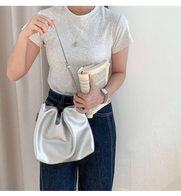Mariam's Collection MAC180 High-End Pleated PU Leather All-Match Tote Bag — feature highlight