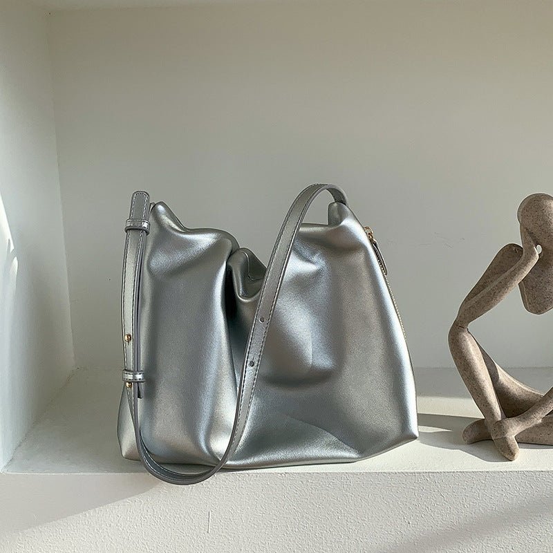 Mariam's Collection MAC180 High-End Pleated PU Leather All-Match Tote Bag — detail shot 9