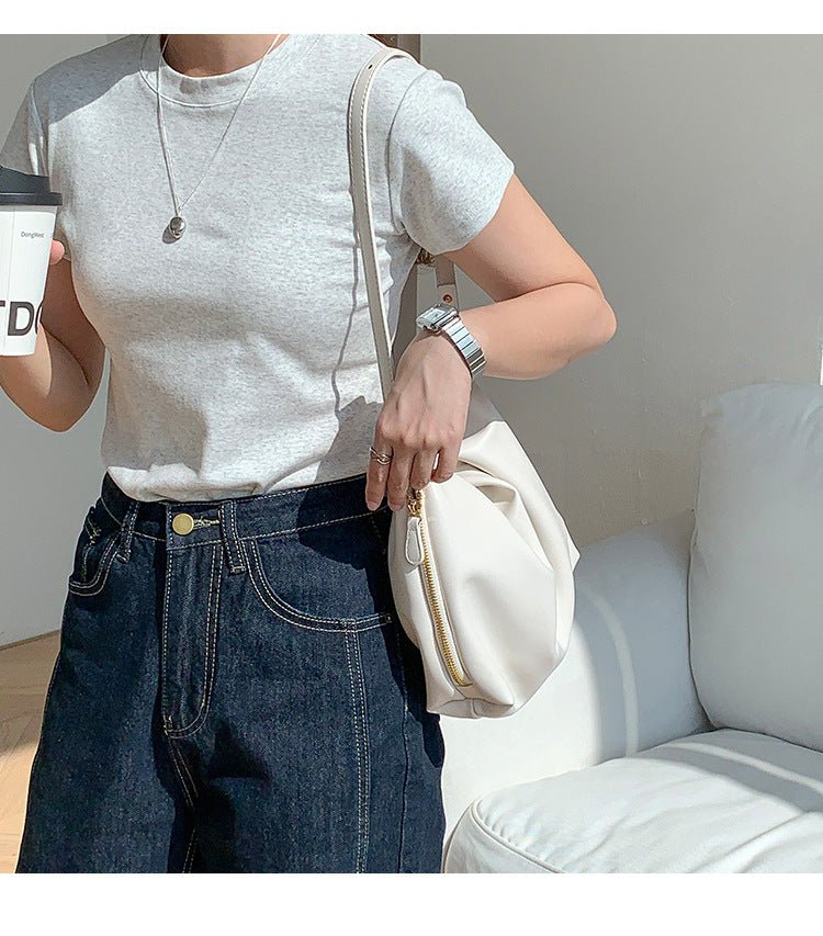 Mariam's Collection MAC180 High-End Pleated PU Leather All-Match Tote Bag — main product shot