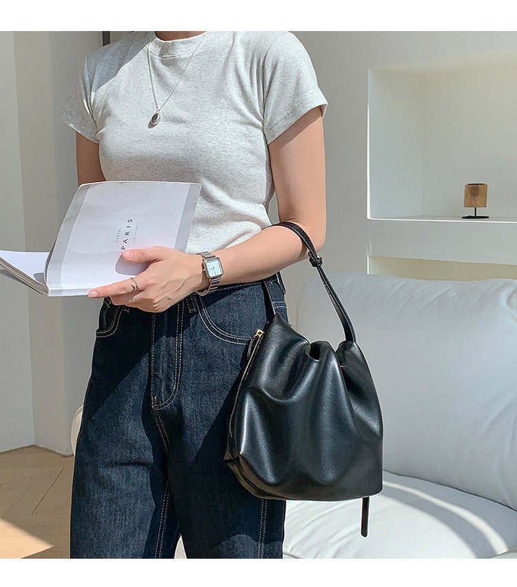 Mariam's Collection MAC180 High-End Pleated PU Leather All-Match Tote Bag — comparison shot