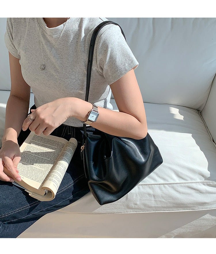 Mariam's Collection MAC180 High-End Pleated PU Leather All-Match Tote Bag — detail shot 10