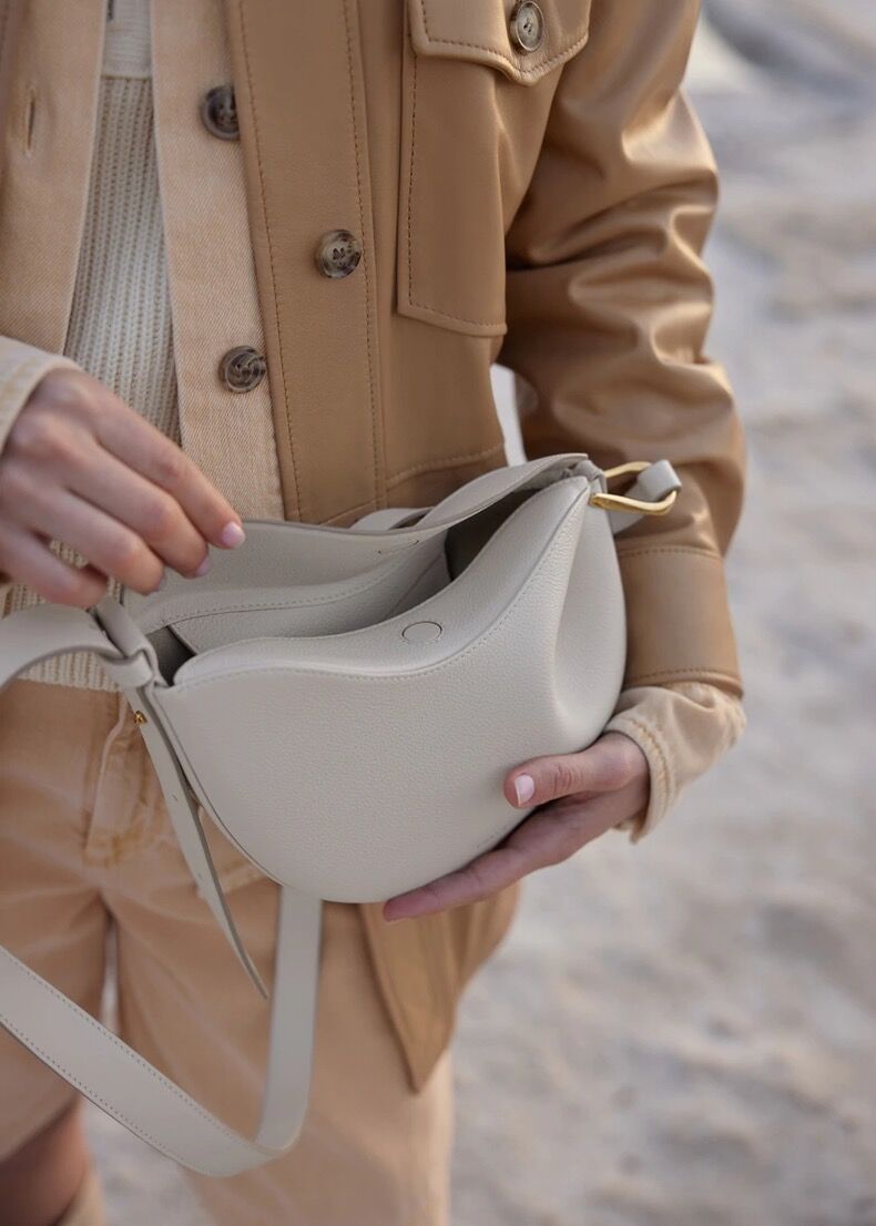 Mariam's Collection MAC182 Lychee Textured One-Shoulder Crossbody Saddle Bag — comparison shot