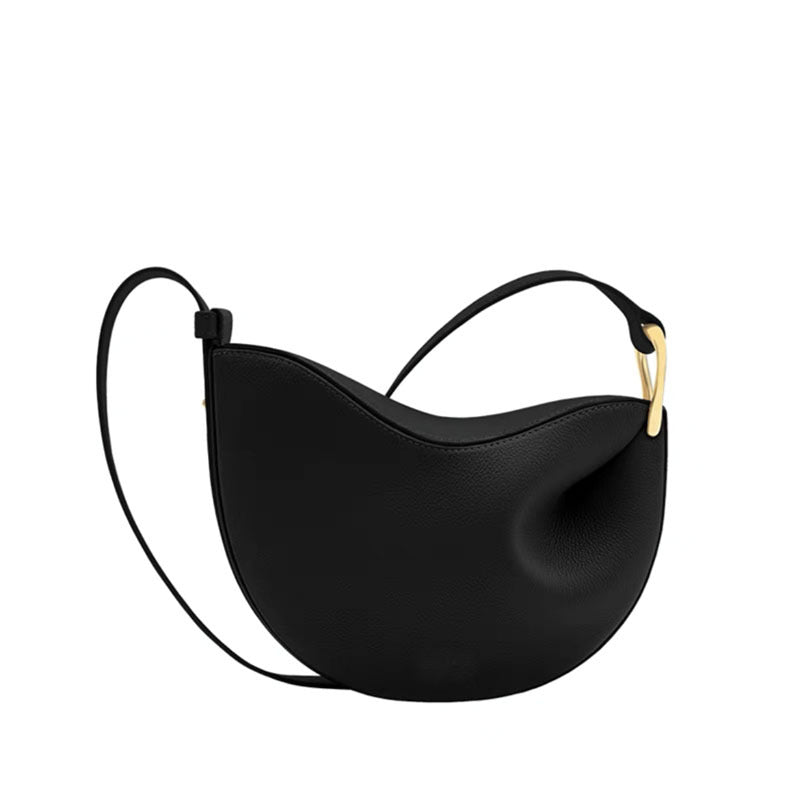 Mariam's Collection MAC182 Lychee Textured One-Shoulder Crossbody Saddle Bag — construction detail