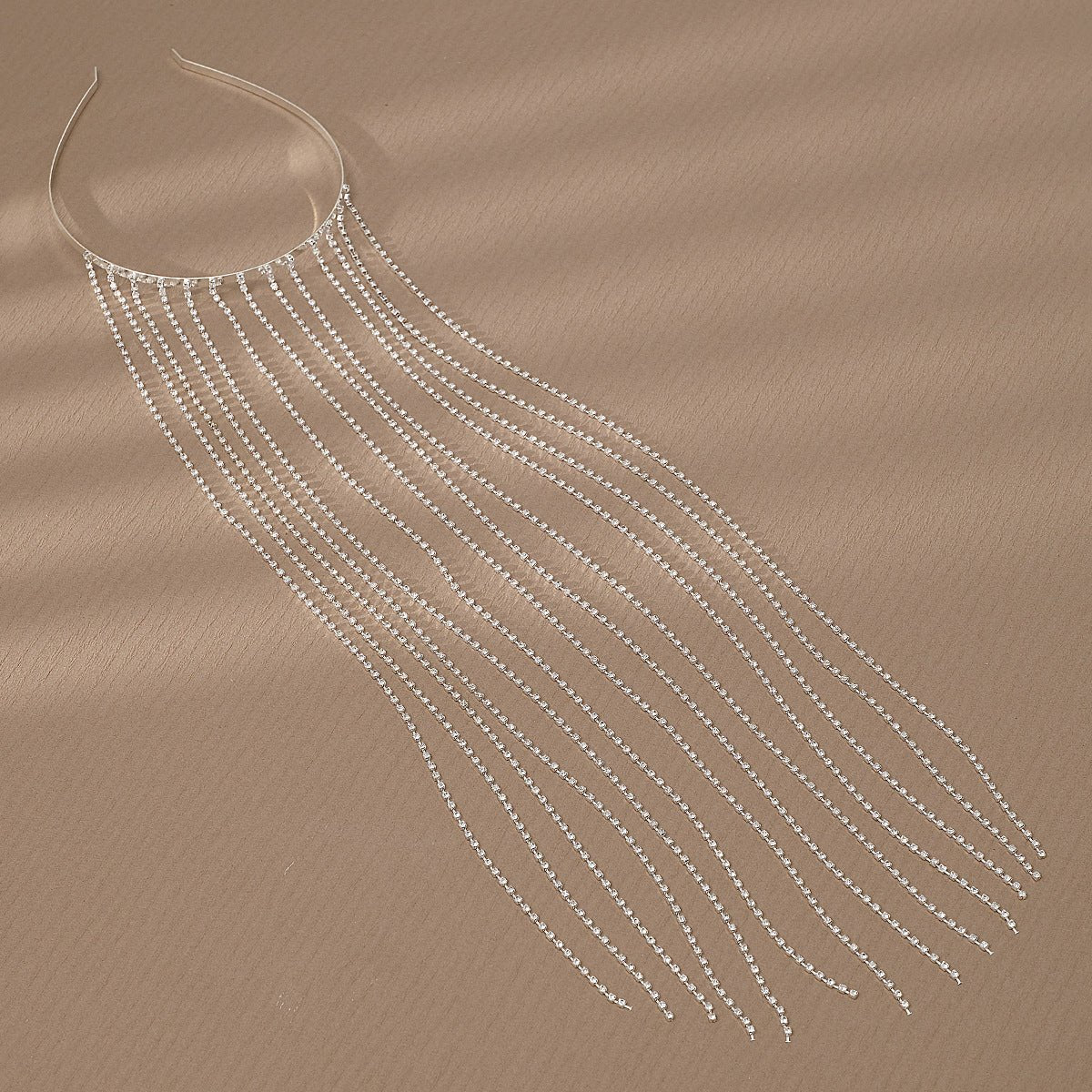 Mariam's Collection Mariam's Collection MAC185 Stylish Rhinestone Tassel Headband — construction detail