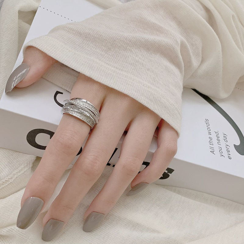 Mariam's Collection MAC187 Copper Sset Zircon Personalized Multi-Layered Open Ring — main product shot