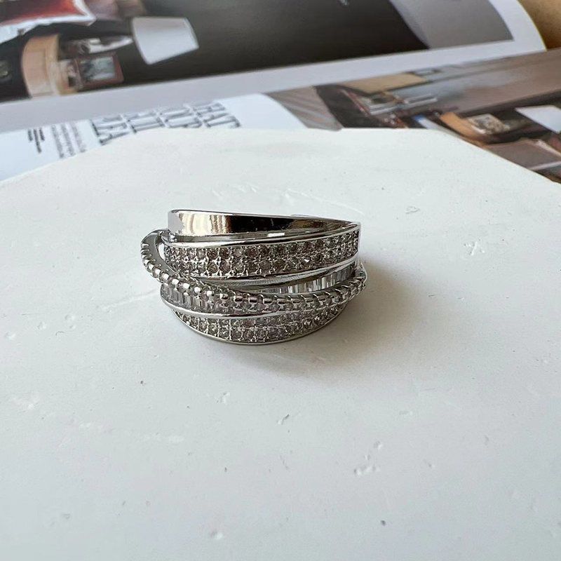 Mariam's Collection MAC187 Copper Sset Zircon Personalized Multi-Layered Open Ring — lifestyle worn / used context