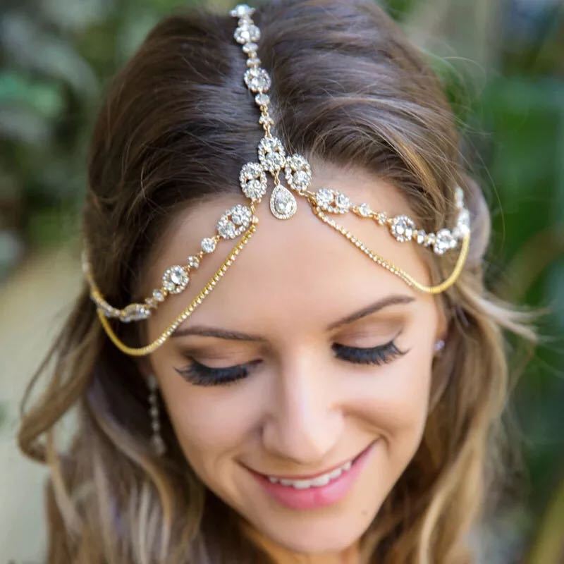 Mariam's Collection Mariam's Collection MAC188 Rhinestone Multi-Layered Drop Headband — product category context