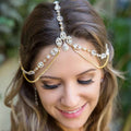 Mariam's Collection Mariam's Collection MAC188 Rhinestone Multi-Layered Drop Headband — lifestyle worn / used context