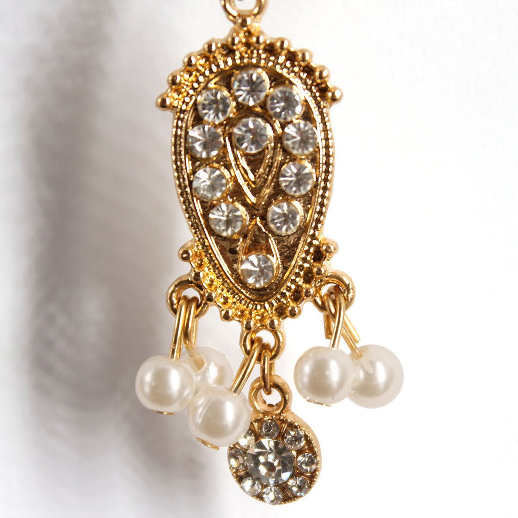 Mariam's Collection Mariam's Collection MAC189 Bohemian Rhinestone Tiara — Mariam's Collection branding close-up