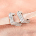 Mariam's Collection Micropaved Diamond Super Flash Geometric High-End Earrings(MAC190) — detail shot 6