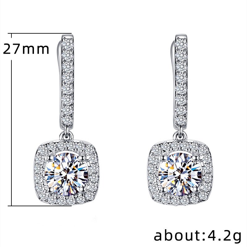 Mariam's Collection Mariam's Collection Micropaved Zirconia Versatile Earrings(MAC191) — lifestyle worn / used context