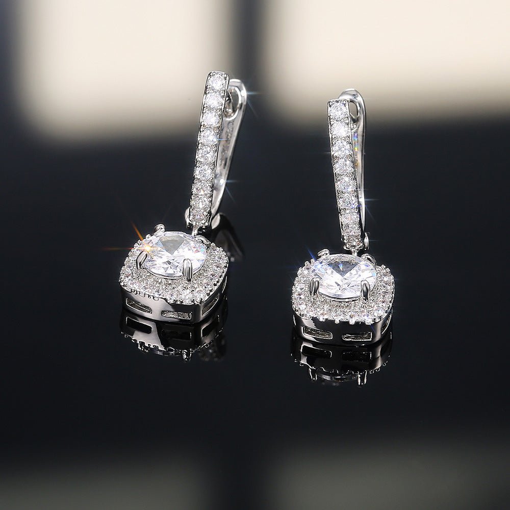 Mariam's Collection Mariam's Collection Micropaved Zirconia Versatile Earrings(MAC191) — fabric or material detail