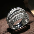 Mariam's Collection Mariam's Collection Crossed Zirconia Ring(MAC192) — main product shot