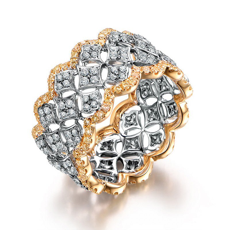 Mariam's Collection Palace Style Dazzling Star Lace Honeycomb Ring(MAC194) — construction detail
