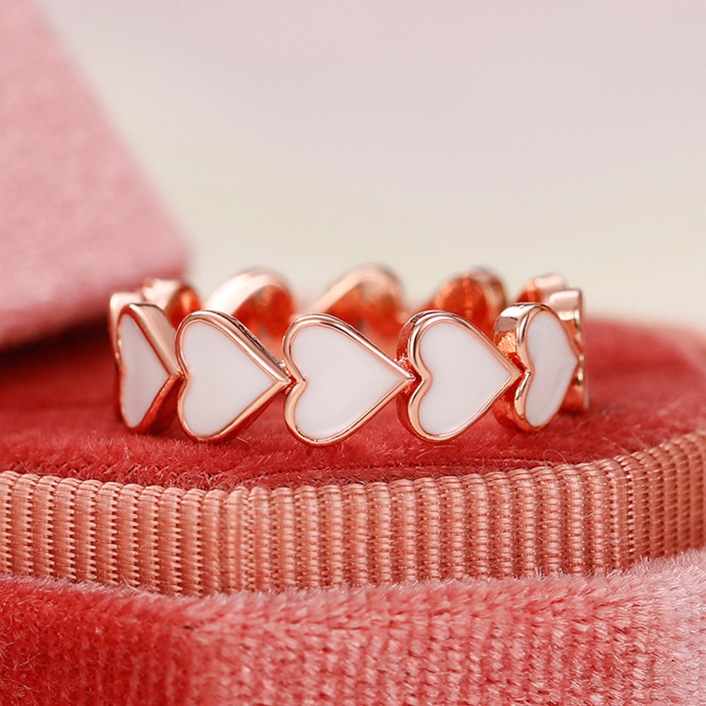 Mariam's Collection Simple Pink Heart-To-Heart Glue Ring and Earring(MAC198) — comparison shot