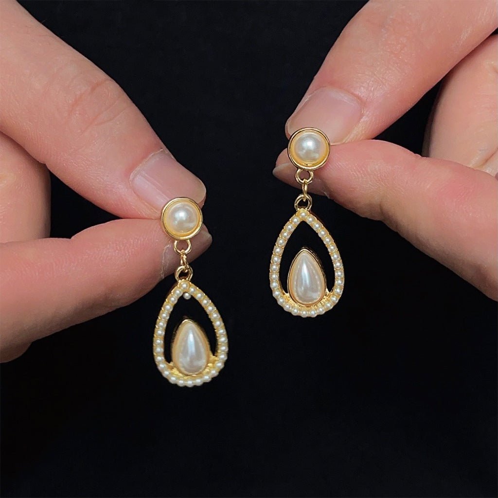 Mariam's Collection Palace style drop-shaped pearl earrings(MAC200) — product category context