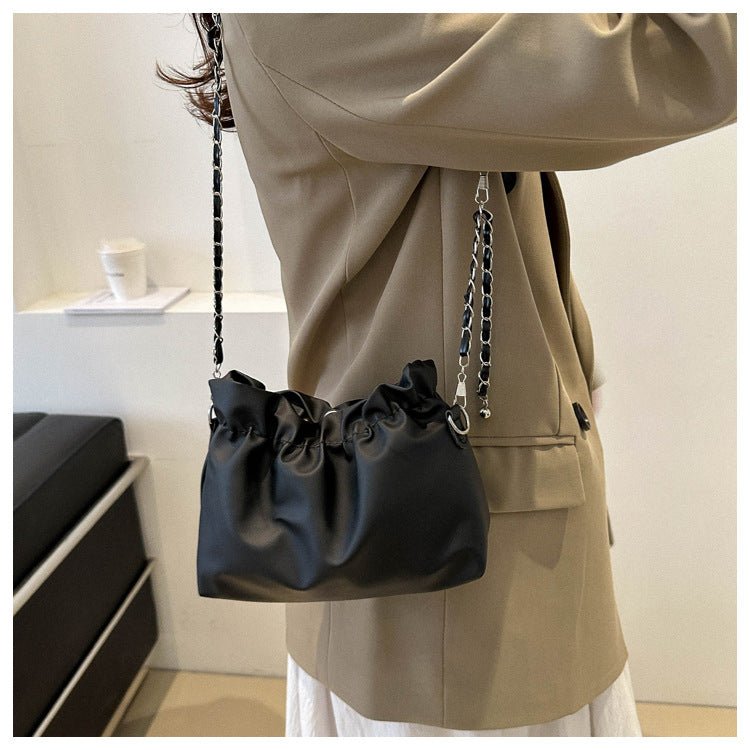 Mariam's Collection Versatile Chain Shoulder Crossbody Pleated Cloud Bag(MAC201) — product on model