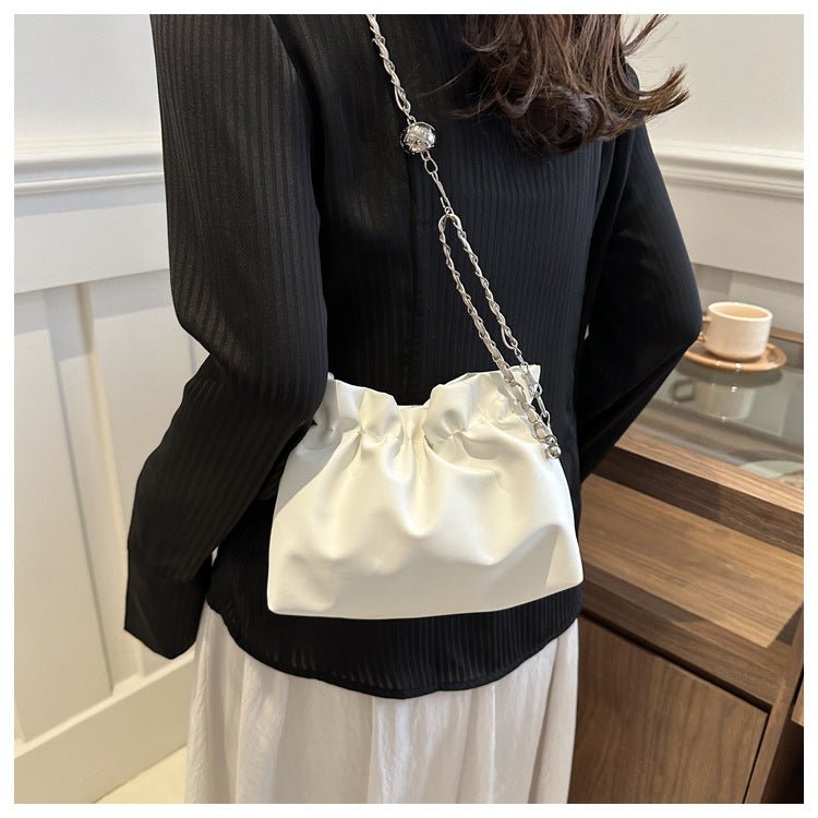Mariam's Collection Versatile Chain Shoulder Crossbody Pleated Cloud Bag(MAC201) — detail shot 9