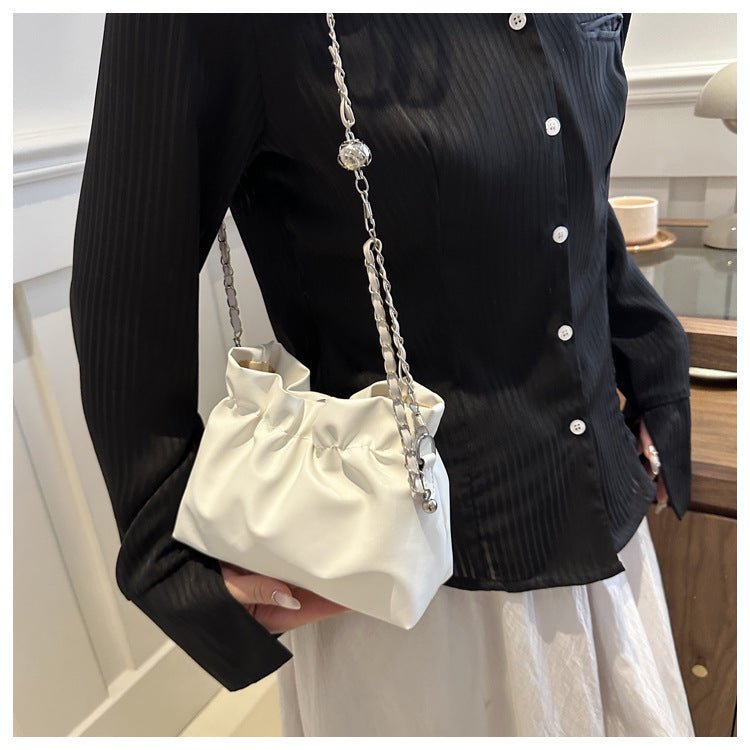 Mariam's Collection Versatile Chain Shoulder Crossbody Pleated Cloud Bag(MAC201) — detail shot 10
