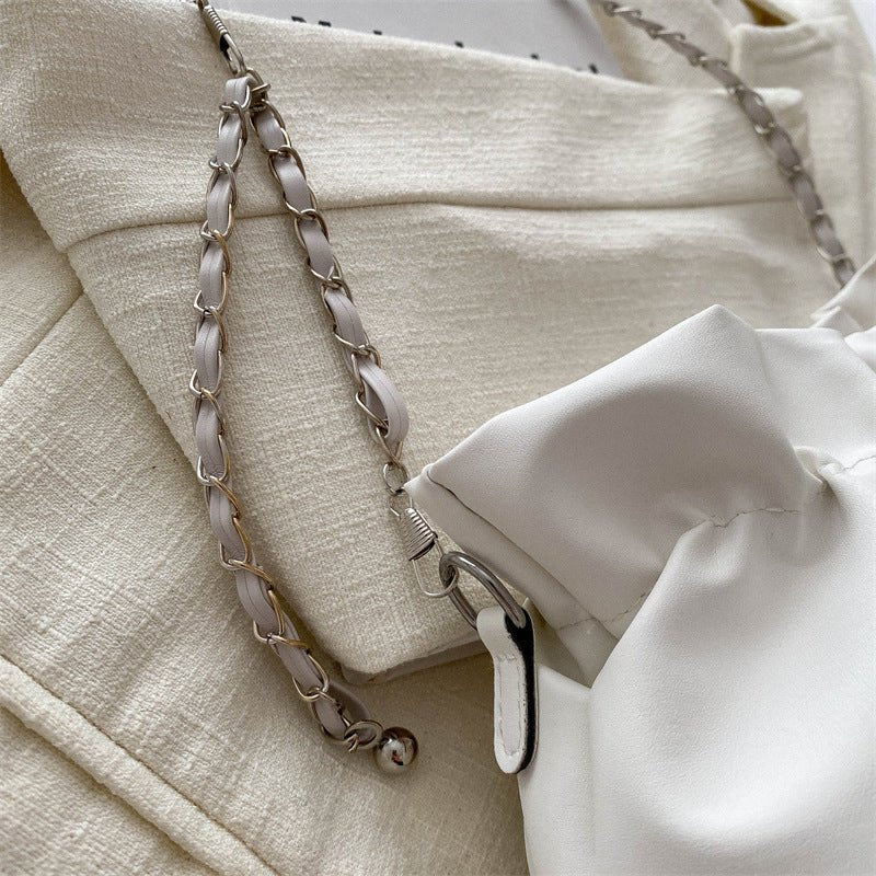 Mariam's Collection Versatile Chain Shoulder Crossbody Pleated Cloud Bag(MAC201) — Mariam's Collection branding close-up