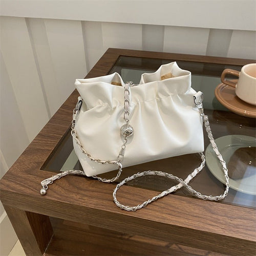 Versatile Chain Shoulder Crossbody Pleated Cloud Bag(MAC201)