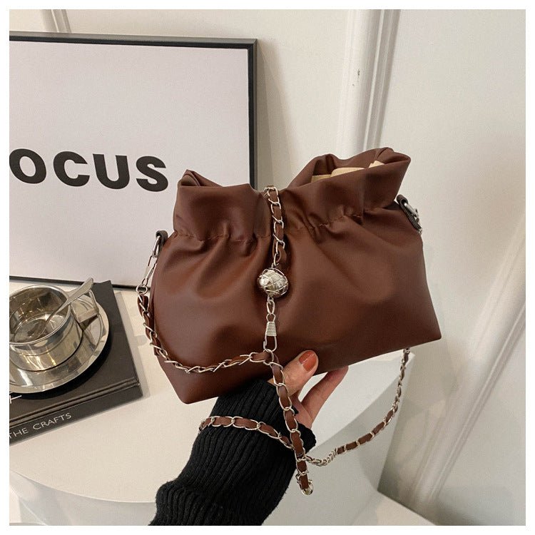 Mariam's Collection Versatile Chain Shoulder Crossbody Pleated Cloud Bag(MAC201) — detail shot 7